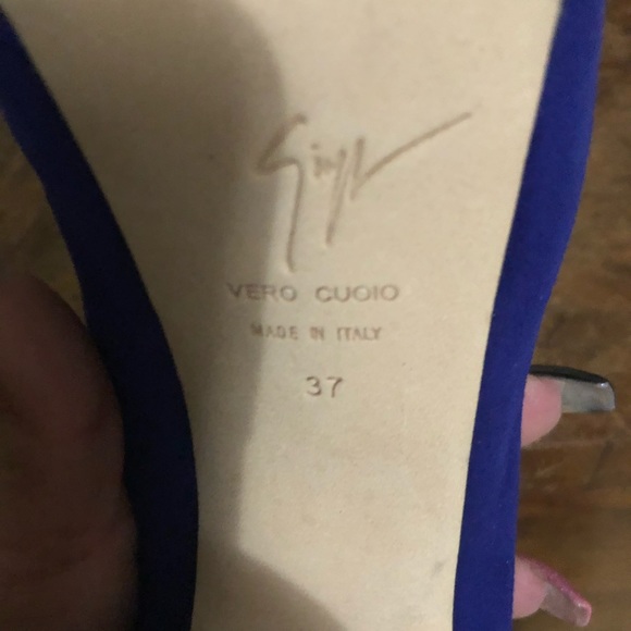 Giuseppe Zanotti Blue suede size 37 good condition - Picture 5 of 6